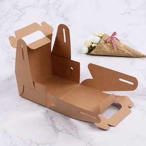 Cajas de papel biodegradables ecológicas plegables personalizadas simples OEM para donas, caja de sushi para cupcakes, caja de regalo, logotipo impreso - Product Image 3