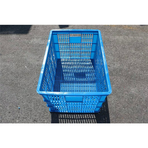 Blue Plastic Turnover <b>Crate</b> 680 <b>Stackable</b> Injection Molding Logistics Storage Box - Product Image 3