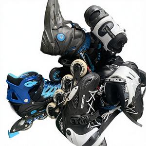 Patins à roulettes en ligne d'occasion pour adultes (hommes et femmes) – Bottes de patinage respirantes à lacets - Product Image 1