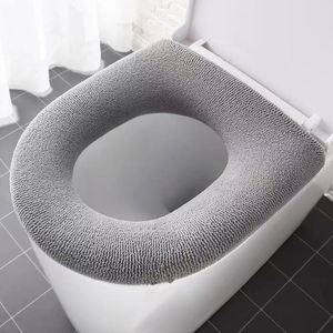 Housse de siège de toilette et coussin en coton épais, doux, plus chaud, extensible, lavable et écologique, en une seule pièce - Product Image 5