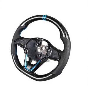<span class=keywords><strong>Volante</strong></span> Deportivo de Fibra de Carbono Forjado con Calefacción y Luces LED de Cambio de Marcha Rojas para VW <span class=keywords><strong>Golf</strong></span> 8 <span class=keywords><strong>GTI</strong></span>/R MQB Evo, Ajuste Directo - Product Image 2