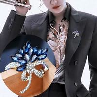 Broche Orchidée Exquise Transfrontalière Tendance, Bouquet de Bauhinia en Strass et Cristal, Accessoires de Corsage pour Vêtements, Direct Usine