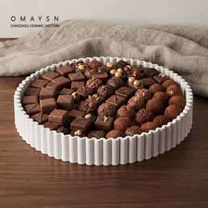 Omaysn <strong>Ceramic</strong> Fruit <strong>Plate</strong> <strong>Ceramic</strong> Fruit <strong>Plate</strong> <strong>Ceramic</strong> Fruit Shape <strong>Plates</strong> Elongated Oval Porcelain <strong>Plates</strong> Textured Modern - Product Image 5