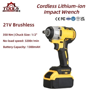 Llave de Impacto Inalámbrica Portátil de 21V, 1/2 pulgada, con Batería de Litio-Ion sin Escobillas, Alto Torque, Herramienta Eléctrica para Reparación de Automóviles - Product Image 1