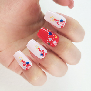 Five & Ten Autocollants pour <span class=keywords><strong>ongles</strong></span> de Noël en gel <span class=keywords><strong>semi</strong></span>-durci, motifs cloche, autocollants auto-adhésifs pour nail art, pour fête et DIY, gel UV longue durée - Product Image 3