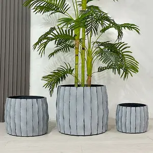 Factory Price Nordic Style Design Fiber clay Planter Light Weight Floor Flower Pot Bonsai Pot For Garden Plants