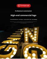La lumière tridimensionnelle verticale de LED signe les caractères lumineux acryliques d'acier inoxydable