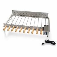 Barbecue à foyer ouvert en briques, type Mangal turc, portable, électrique, avec rôtissoire à kebab, chargement USB-C, rôtisseur de viande automatique