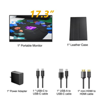 Moniteur portable 17 pouces 144Hz 2560P FHD IPS grand moniteur portable pour ordinateur portable Mac PC PS4/5 Switch Extension d'écran pour ordinateur portable