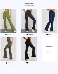 Pantalon <span class=keywords><strong>de</strong></span> yoga taille unique, leggings évasés taille haute, tissu Nuls super doux, contrôle du ventre, pantalon <span class=keywords><strong>de</strong></span> <span class=keywords><strong>sport</strong></span>, <span class=keywords><strong>prix</strong></span> <span class=keywords><strong>d</strong></span>'usine - Product Image 6