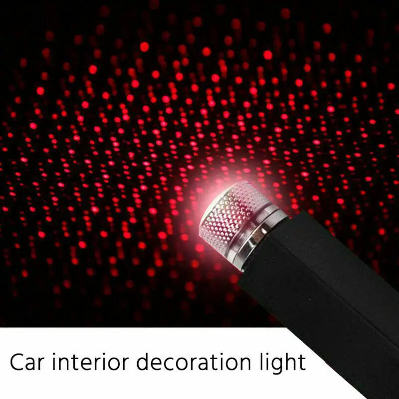 USB Car Projector Led Starry Sky Projector Lamp Accessories Interior Decorative Car Roof Top Ceiling Star Light