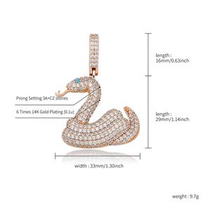 Nieuwe Hiphop Dier Slang Hanger Ketting Micro Pave Zirkonia Hanger Hiphop Mode Sieraden Cadeau Mannen Vrouwen Bling Sieraden - Product Image 2