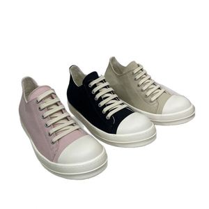 Owens Low-Top Satin Design <b>Canvas</b> Women's Casual Shoes Thick-Soled with Lace-Up Closure for Autumn - Product Image 5