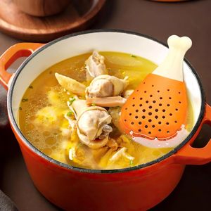 Filtre à épices créatif en silicone en forme de cuisse de poulet avec trou de filtration pour la cuisson - Product Image 6