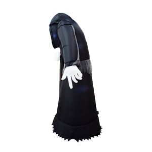 Décorations de jardin gonflables de 7 pieds, Grim Reaper gonflable d'Halloween avec LED pour une décoration extérieure effrayante - Product Image 4