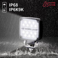Lampes de travail électriques Changjiang CJTD Série 18W 1800 lm 38 LED pour chariots élévateurs et camions DC12V/DC24V, pièces de machines de construction