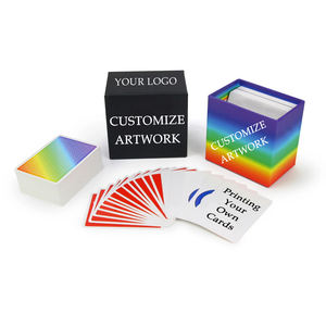 Personnalisation personnalisée Club Boardgame Juego De Mesa Cartas Jeu de cartes <span class=keywords><strong>à</strong></span> <span class=keywords><strong>trois</strong></span> Jeu de cartes Boîte rigide - Product Image 5