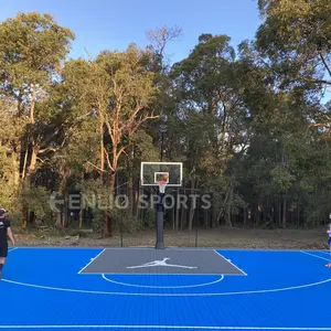 バスケットボールコート用フロアタイル屋外インターロッキングPP組み立てフローリングタイルマット
