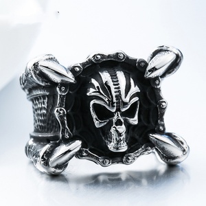 Customize <b>Men's</b> Dragon Claw Skull Gothic Biker <b>Rings</b> Punk Style <b>Mens</b> <b>Ring</b> Stainless Steel <b>Rings</b> for <b>Men</b> - Product Image 2