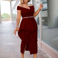 Robe décontractée élégante à manches mi-longues pour femme, nouvelle collection, vêtements de bureau tendance pour femme, tenue de travail formelle, robe africaine