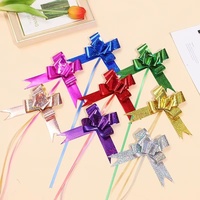 30mm plusieurs couleurs Laser ruban tirer fleur cadeaux noeud papillon pour cadeaux emballage cadeau décoration fête fournitures