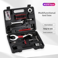 Kit d'outils de réparation de vélo combiné Modèle 34 : Clé à rayons, Kit de démontage de chaîne et de pignon, et Kit de démontage d'axe central