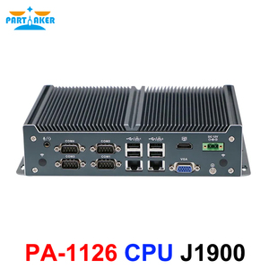 Partaker MiniデスクトップインダストリアルコンピュータJ1900クアッドコアCeleronデュアルLAN 8x USB 6x <span class=keywords><strong>COM</strong></span> GPIOファンレスミニ<span class=keywords><strong>PC</strong></span> - Product Image 2