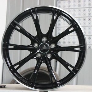 Jantes en alliage forgé 5x112 Noir brillant avec bord usiné 18 19 20 21 22 pouces pour Audi BMW Benz Style <span class=keywords><strong>ABT</strong></span> - Product Image 1