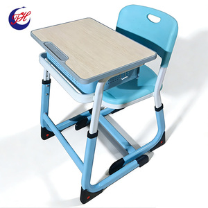 Muebles Escolares, Conjunto de Escritorio y Silla Individual para Estudiantes Universitarios, Conjunto Moderno de Escritorio y Silla de MDF para Niños de Primaria - Product Image 1