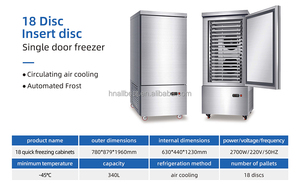 Refrigerador y Congelador Profesional de Acero Inoxidable, Apto para Hoteles y Carnicerías, Modelo Vertical de Baja Temperatura - Product Image 5