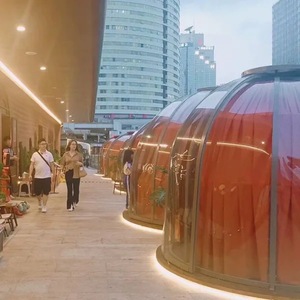 เต็นท์ทรงโดมใสแบบเป่าลมสำหรับตั้งแคมป์กลางแจ้ง ใช้สำหรับร้านอาหารหรือใช้วัสดุพลาสติก สำหรับเด็กอายุ 14 ปีขึ้นไป - Product Image 1