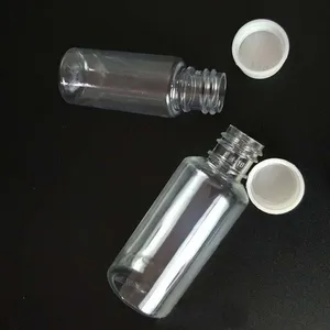 5ml 10ml 플라스틱 알약 병 5g 10g 30ml 40ml 의학 사용 수송 매체를 위한 나사 모자 정상을 가진 플라스틱 작은 유리병