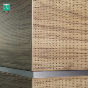 Xây dựng dự án/tiange âm thanh cách điện gỗ đục lỗ thiết kế trang trí 60*60 gỗ tự nhiên Veneer Bảng điều khiển âm thanh - Product Image 6