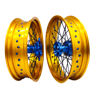 RMZ 250 <span class=keywords><strong>350</strong></span> 450 500 <span class=keywords><strong>Supermotard</strong></span> rueda 17 "36 radios motocicleta aleación anodizado Supermoto ruedas para Suzuki - Product Image 3