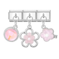 Pendentif en acier inoxydable, ensemble de trois breloques, style tendance, multifonctionnel, DIY, accessoires créatifs pour bracelet