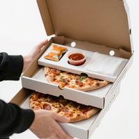 Boîte à pizza pliable personnalisée 16*16*4cm en papier kraft écologique avec gaufrage et pelliculage mat, faible MOQ pour sushis et chewing-gums
