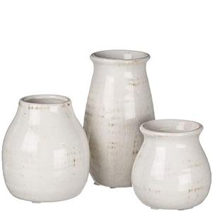 Ceramic Floor Vases Small White Ceramic Vase Set, Rustic White Home Decor, Great for Centerpieces, Kitchen, Office or Living <strong>Roo</strong> - Product Image 1