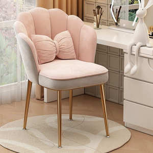 Kleedstoel Stoel In Woonkamer Meubelstoel Luxe Roze Fluweel Madame Silla Para Tocador Scaun Dineren Fluweel - Product Image 3