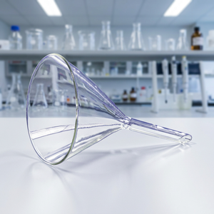 Entonnoir de transfert en verre borosilicate à longue tige de 50 mm MAYALAB pour laboratoire et usage chimique - Product Image 3