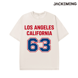 เสื้อยืดคอตตอนโอเวอร์ไซส์ลายพิมพ์ลอสแอนเจลิส 63 สไตล์เรโทร สตรีทแวร์ ใส่ได้ทุกวัน ลำลอง สินค้าจากคลังสินค้าในสหรัฐอเมริกา ขายส่ง - Product Image 3