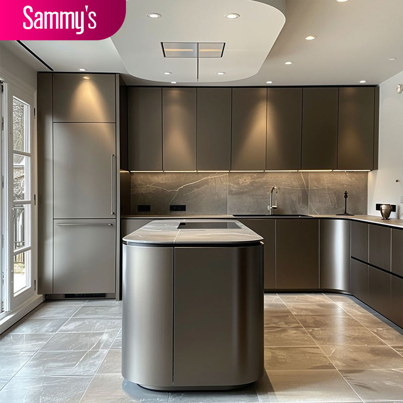 Painted Finish Kitchen Cabinet