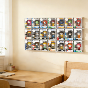 Estante de Exhibición Flotante de Acrílico Transparente para Montaje en Pared, para Figuras <span class=keywords><strong>Funko</strong></span> Bitty Pop - Product Image 4