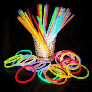 Gelang Bercahaya Sekali Pakai Tongkat Neon Pesta Lari Malam Dapat Diatur LOGO Gelang Mainan Bercahaya