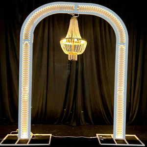 Nouvelle arrivée LEDA : Arche métallique moderne avec éclairage LED pour la décoration de scène de mariage, de fêtes d'anniversaire et d'événements. - Product Image 1