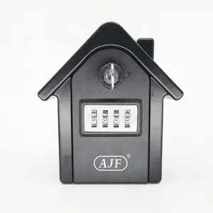 AJF Kotak Penyimpan Kunci Luar Ruangan, Kotak Penyimpanan Kombinasi Pasang Dinding Keamanan Bentuk Rumah Kreatif