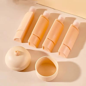 Lot de 4 contenants de voyage rechargeables pour cosmétiques et articles de toilette (shampoing, gel douche, lotion, nettoyant corporel) - Product Image 3