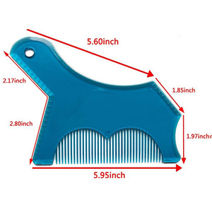 Người đàn ông của chuyên nghiệp Facial <span class=keywords><strong>double</strong></span> side râu công cụ định hình mẫu phong cách hướng dẫn <span class=keywords><strong>Beard</strong></span> Shaper Lược - Product Image 5