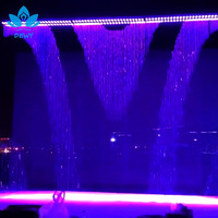 Fuente de Agua Digital para Exteriores con Cortina de Agua, Texto e Imagen Personalizados, Fuente de Agua Danzante para Entrada de Centro Comercial o Plaza