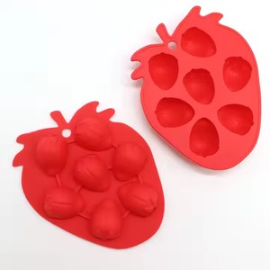 Lớn thân thiện với môi dâu tây hình Silicone <span class=keywords><strong>Ice</strong></span> Cube khay cấp thực phẩm cho <span class=keywords><strong>Ice</strong></span> Cream các nhà sản xuất hoặc DIY - Product Image 1