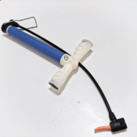 Pompe à main multifonctionnelle portative d'alliage d'aluminium de grand type de la couleur bleue 35mm pour le pneu de moto